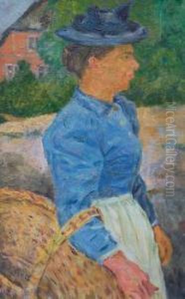 Auf Dem Weg Zum Markt Oil Painting by Ernst Wilhelm H. Eitner