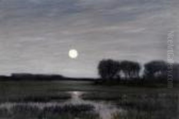Landskap I Mansken Oil Painting by Am Hans Ende