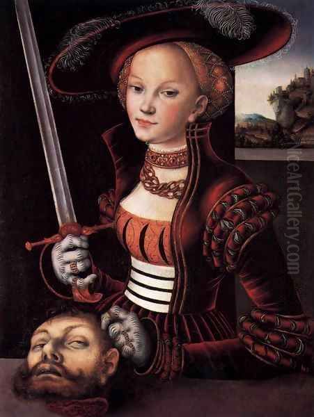 Judith Victorious Oil Painting by Lucas The Elder Cranach