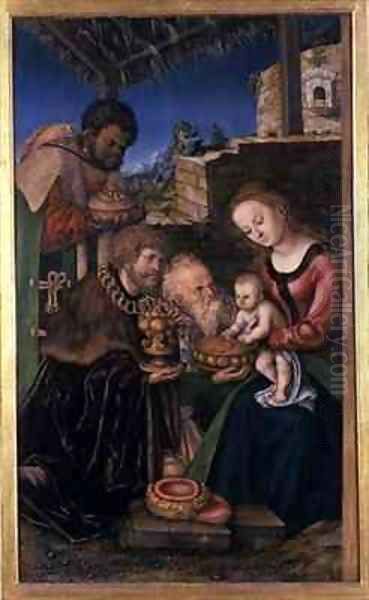 The Adoration of the Magi Oil Painting by Lucas The Elder Cranach