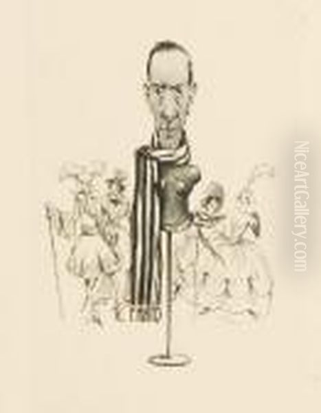 Schauspieler- Und Musikerkarikaturen Oil Painting by Georg O. Erler