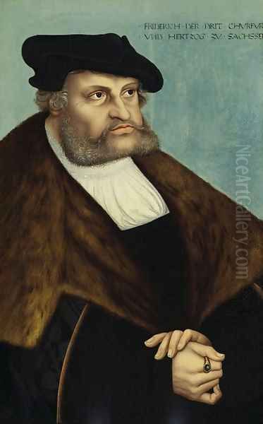 Portrait of the Elector Friedrich III the Wise of Saxony (1463 1525) 1532 Oil Painting by Lucas The Elder Cranach