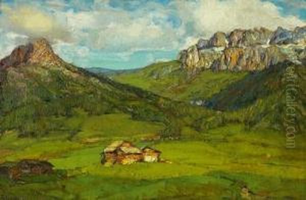 Paesaggio Montano Oil Painting by Alberto Falchetti