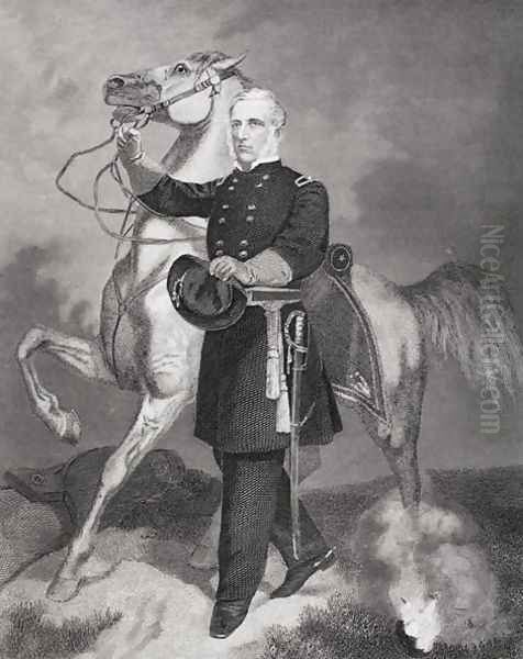 Portrait of General James Samuel Wadsworth (1807-64) Oil Painting by Alonzo Chappel