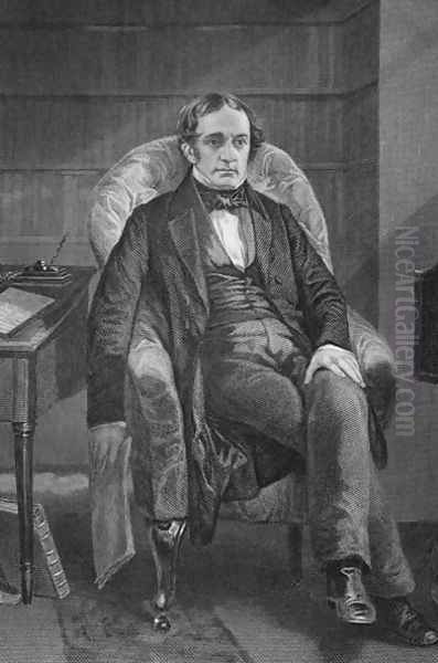 Portrait of William Hickling Prescott (1796-1859) Oil Painting by Alonzo Chappel