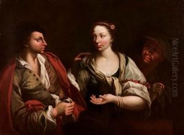 Amore Mercenario Oil Painting by Domenico Maggiotto