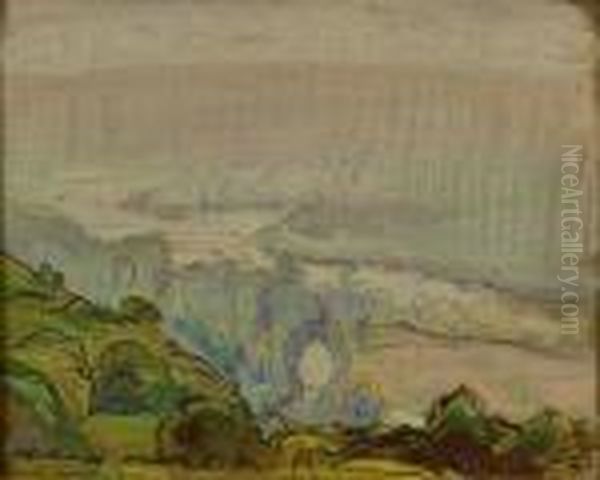 The Bend Of The Seine Oil Painting by Claude Flight