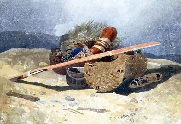 Fish Swills and Rudder, 1809 Oil Painting by John Sell Cotman