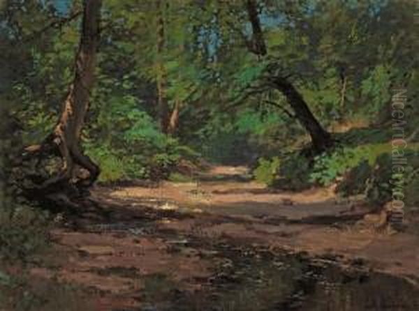Summer Woodlands Oil Painting by Alexis Fournier
