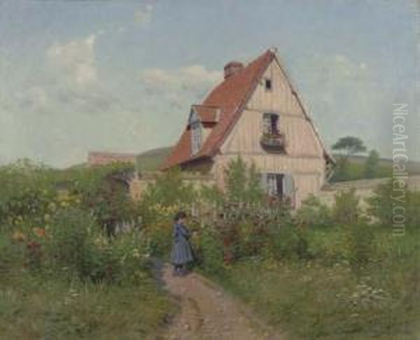 Wild Garden Oil Painting by Alexis Jean Fournier