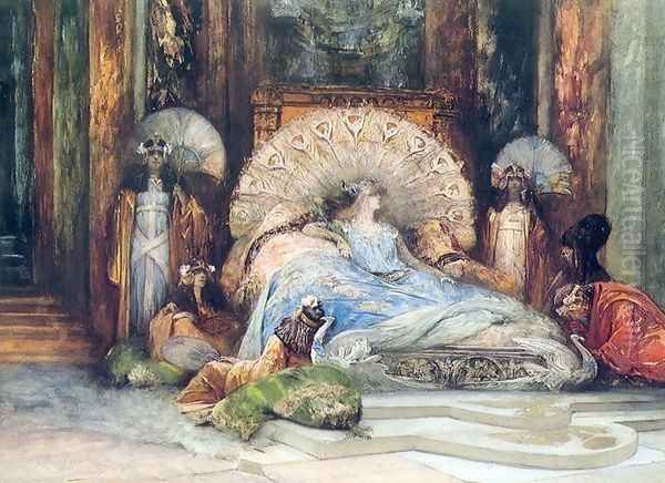 Sarah Bernhardt in 'Theodora' Oil Painting by Georges Jules Victor Clairin