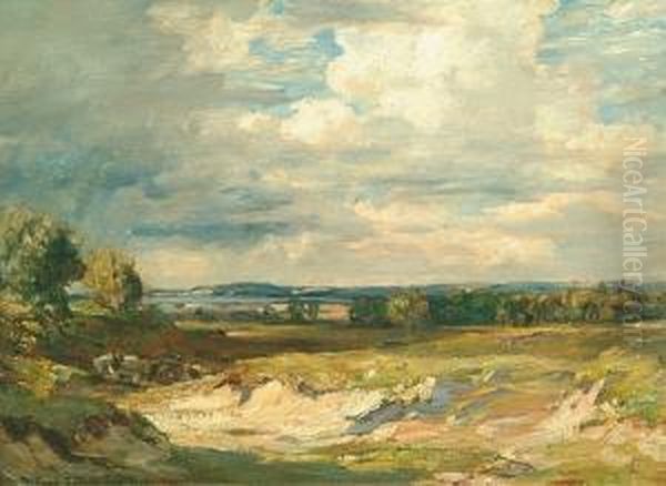 The Gravel Pit, Isle Of Purbeck Oil Painting by Arthur A. Friedenson
