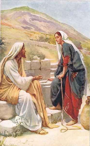Woman of Samaria, 1927 Oil Painting by Harold Copping