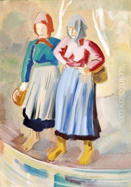 Asszonyok Oil Painting by Szabo Kalman Gaborjani