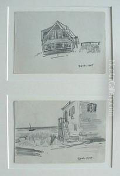 Studies Oil Painting by Carl Frederick Gaertner