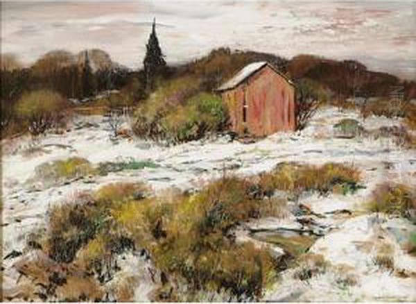 Covert's Old Pasture Oil Painting by Carl Frederick Gaertner