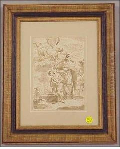Abrahamsacrificing Isaac Oil Painting by Ubaldo Gandolfi