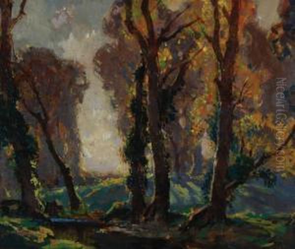 Woodland Scene Oil Painting by Stanley Horace Gardiner