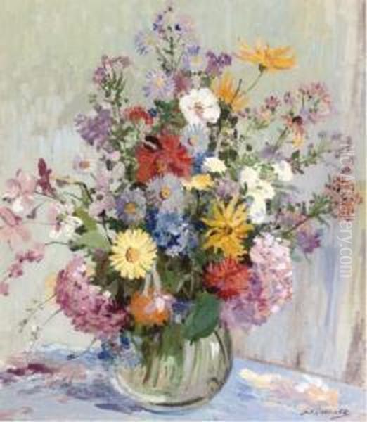 Marigolds Oil Painting by Stanley Horace Gardiner