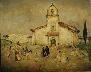 Personnages Dans Un Paysage Vallonne