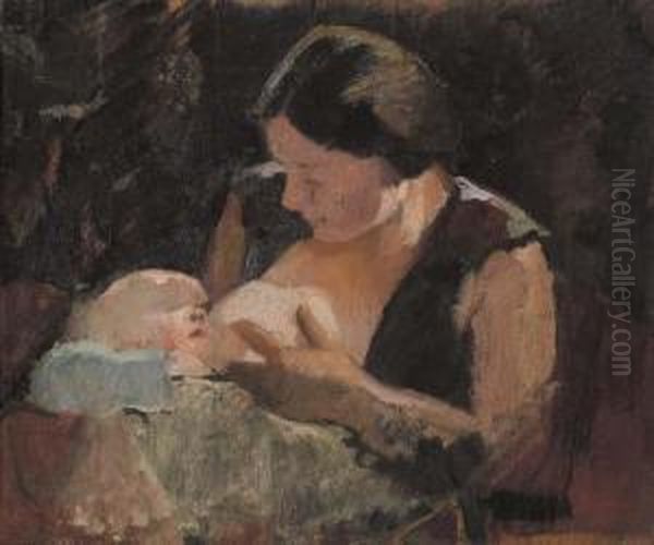 Maternita Oil Painting by Pietro Gaudenzi