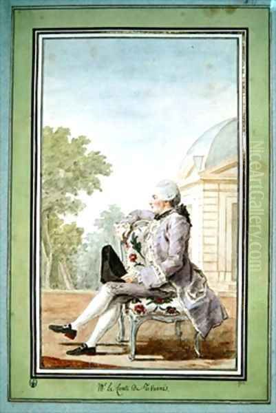 Charles Francois Casimir Le Comte de Tavannes Oil Painting by Louis Carrogis Carmontelle