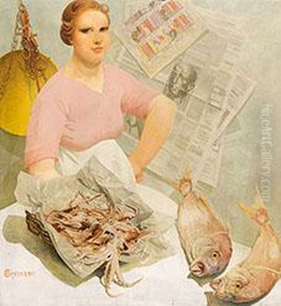 Onhe Titel Oil Painting by Cornelio Geranzani