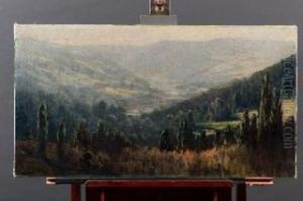 Paesaggio Montano Oil Painting by Cornelio Geranzani