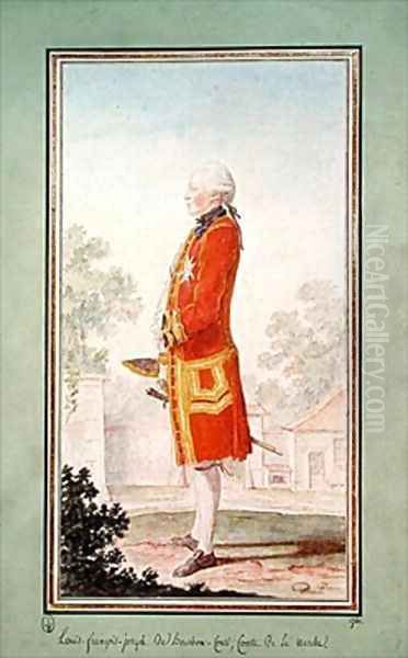 Louis Francois Joseph de Bourbon (1734-1814) Prince of Conde Oil Painting by Louis Carrogis Carmontelle
