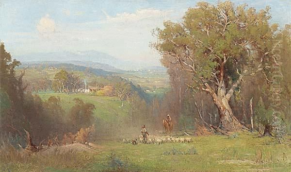 Hearding The Sheep Oil Painting by Robert Edgar Taylor Ghee