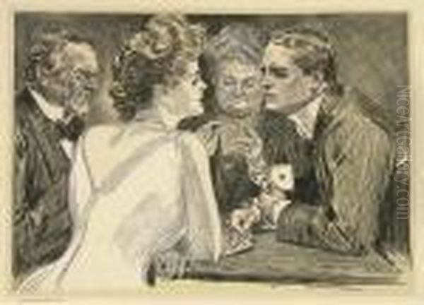 Hearts Are Trump Oil Painting by Charles Dana Gibson
