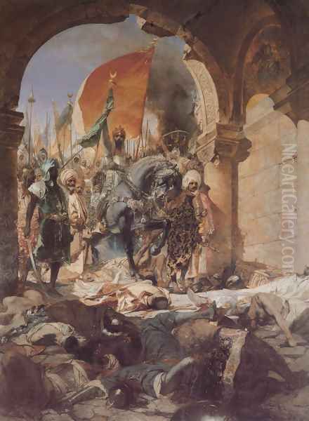 The Entry of Mahomet II into Constantinople Oil Painting by Benjamin Jean Joseph Constant
