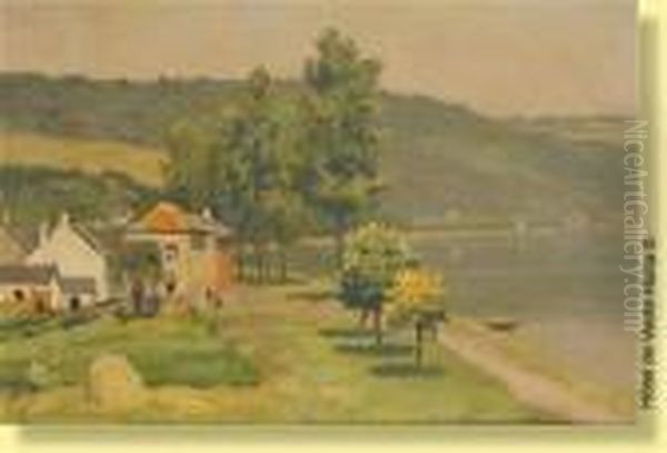 Bords De Meuse Oil Painting by Victor Gilsoul