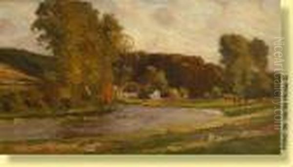 L'etang En Automne Oil Painting by Victor Olivier Gilsoul