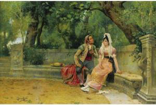 The Proposal Oil Painting by Juan Gimenez y Martin