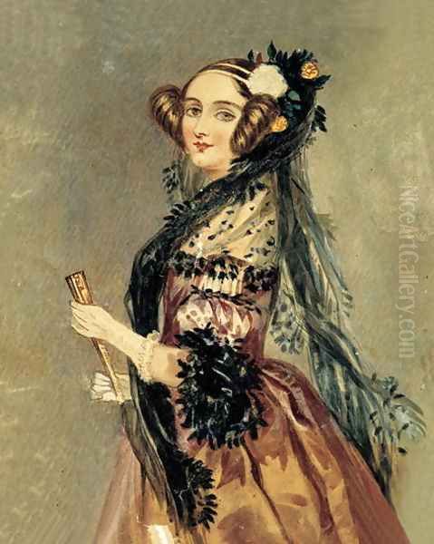 Augusta Ada King, Countess of Lovelace (1815-52), (2), 1852 Oil Painting by Alfred-Edward Chalon