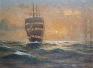 A Ship At Sunset
