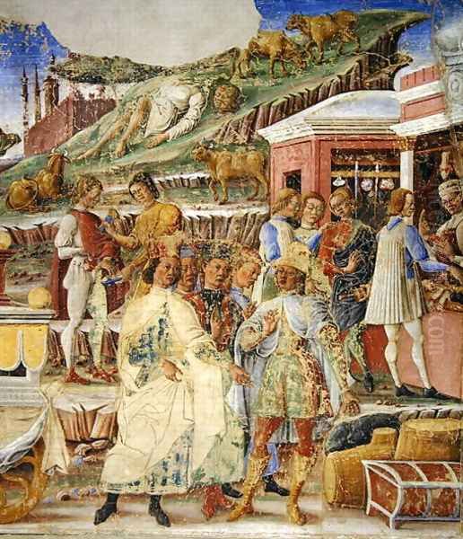 The Triumph of Mercury: June, from the Room of the Months, c.1467-70 Oil Painting by Francesco Del Cossa