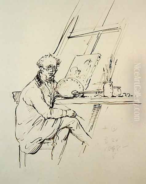 Self Portrait Oil Painting by George Chinnery