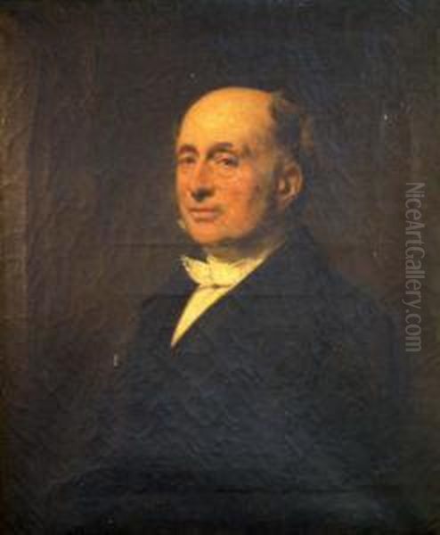 Portrait Of Rev. Charles Moore 
Rector Of Wyverton And Of Frampton Hall, Lincolnshire. 30 X 25in Oil Painting by Sir John Watson Gordon