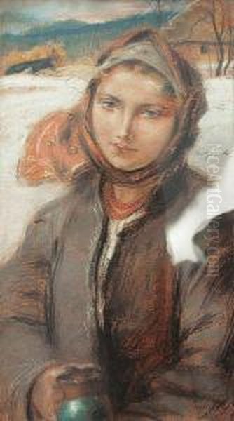 Mloda Goralka Oil Painting by Stanislaw Gorski