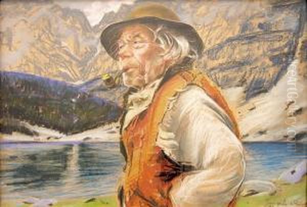 Goral Przy Morskim Oku Oil Painting by Stanislaw Gorski