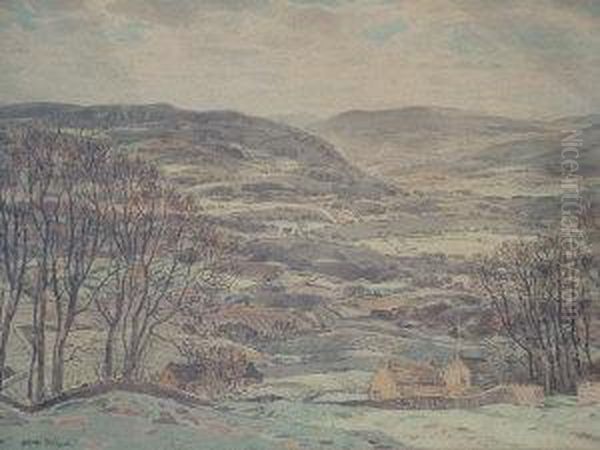 Upland Landscape Oil Painting by George Ii Graham