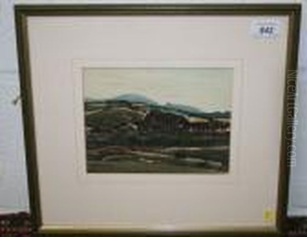 Landscape Study Oil Painting by George Ii Graham