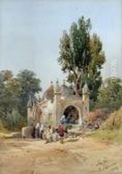 Jaffa Oil Painting by Nathaniel Everett Green
