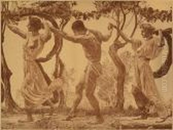 Der Tanz Oil Painting by Otto Greiner