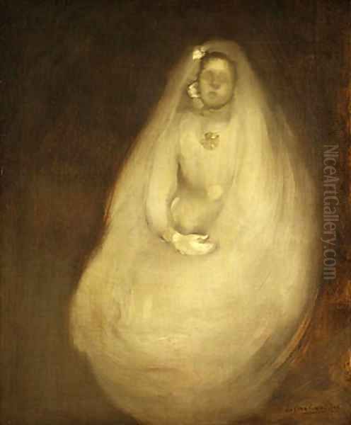 The First Communion Oil Painting by Eugene Carriere