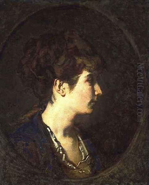 Portrait of a Lady Oil Painting by Thomas Couture