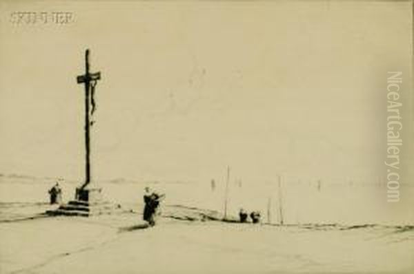 The Calvary, Concarneau Oil Painting by Martin Hardie