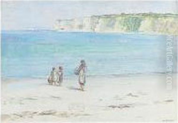 Steel , Studland Bay Oil Painting by Edward Steel, Harper Jnr.
